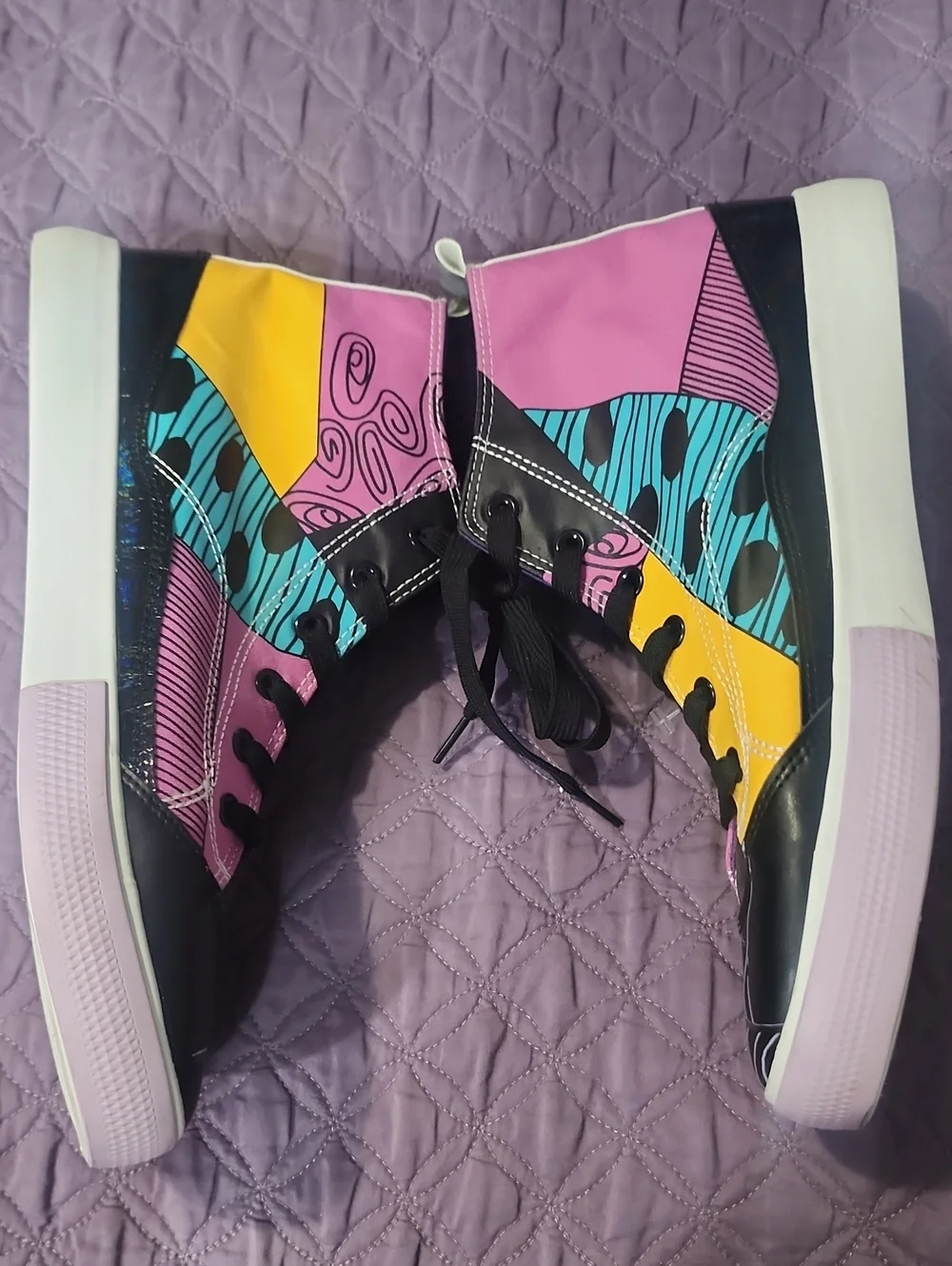 Nightmare Before Christmas Patchwork High-Top Sneakers Size 11